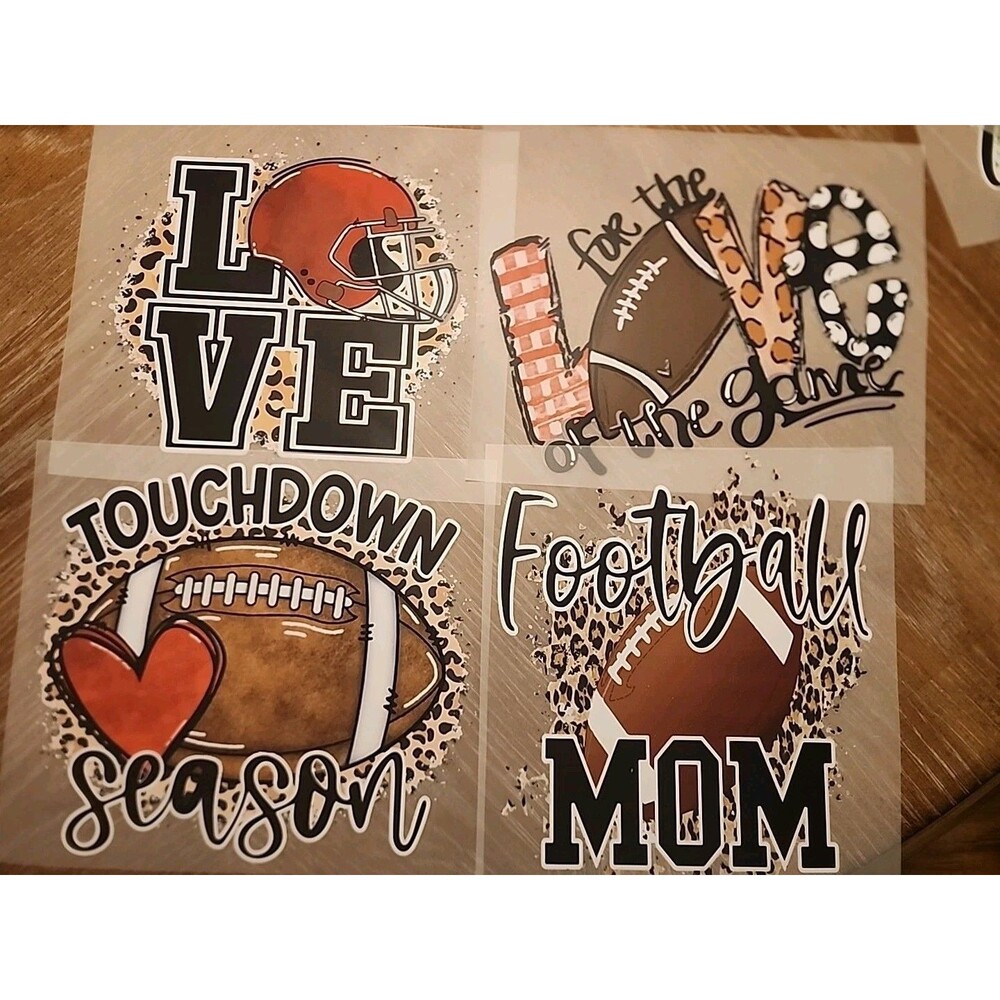 8 Sublimation Transfer Ready To Press Heat Transfer Football Mom